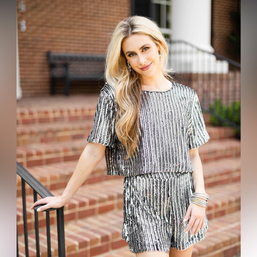 Buddy love Laura black sequin set size M